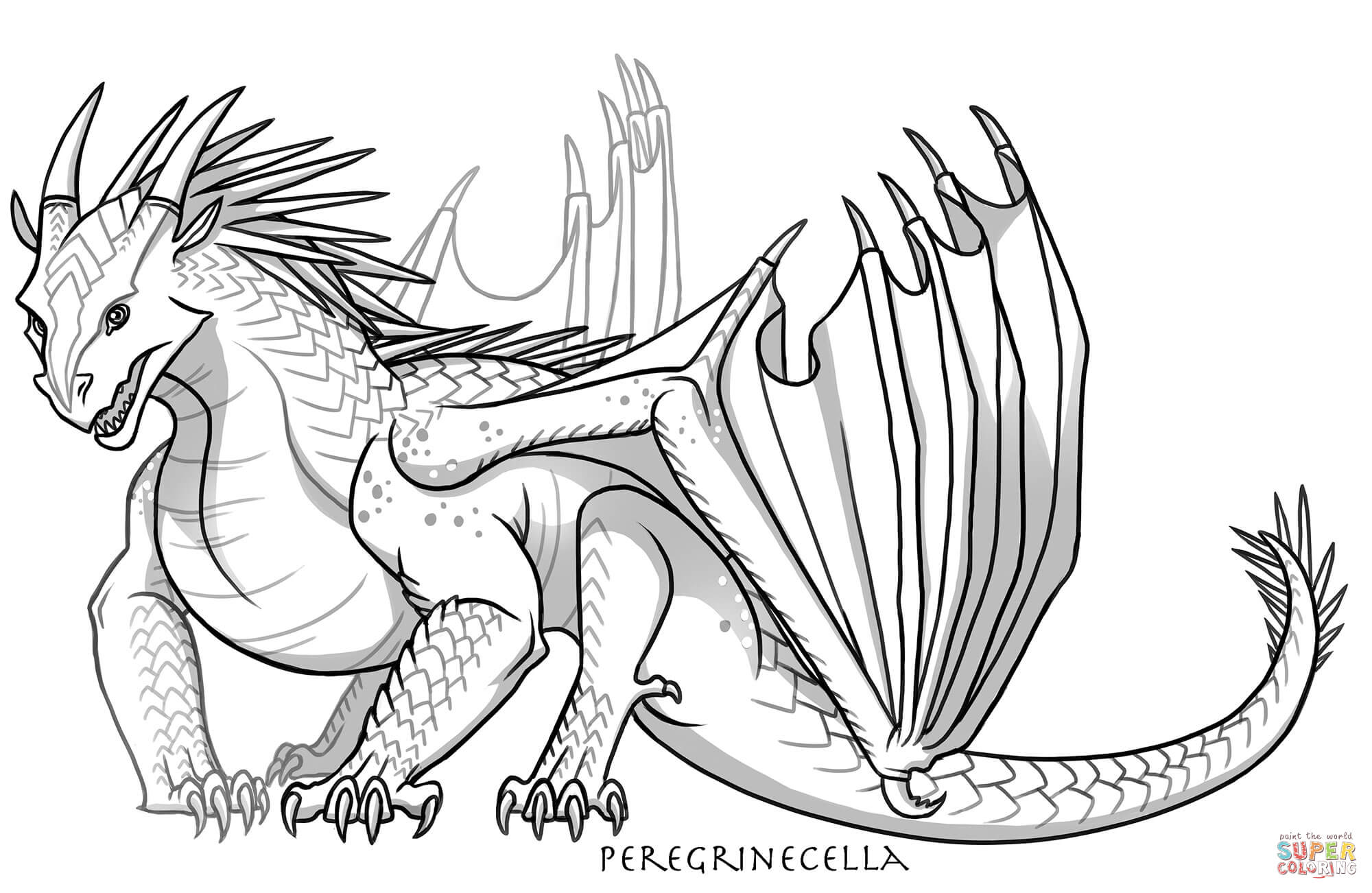 Baby icewing dragon coloring page free printable coloring pages