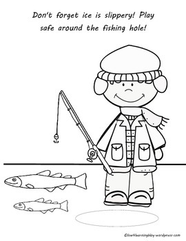 Ice fishing safety color pages by live learning tpt