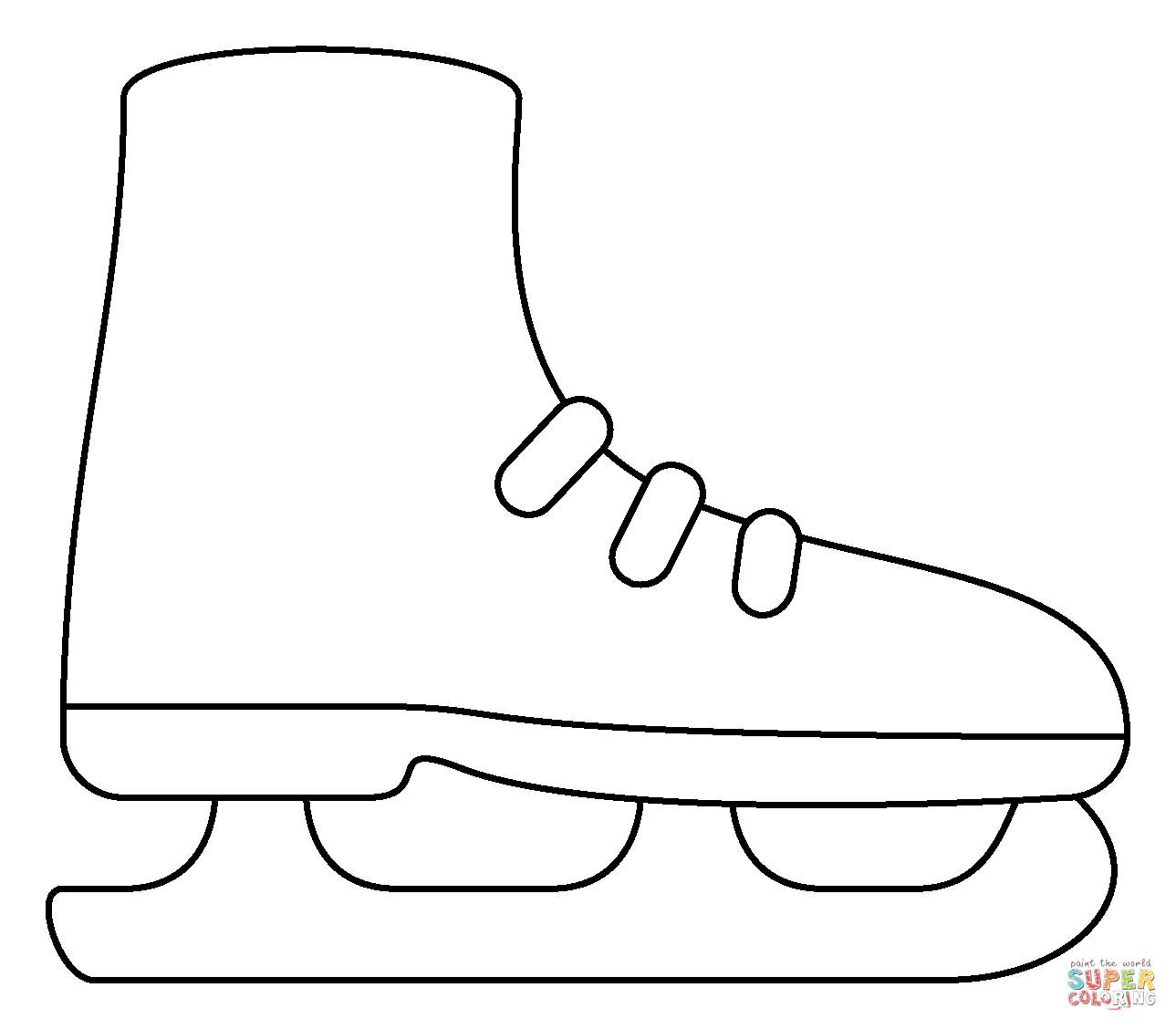 Ice skate emoji coloring page free printable coloring pages