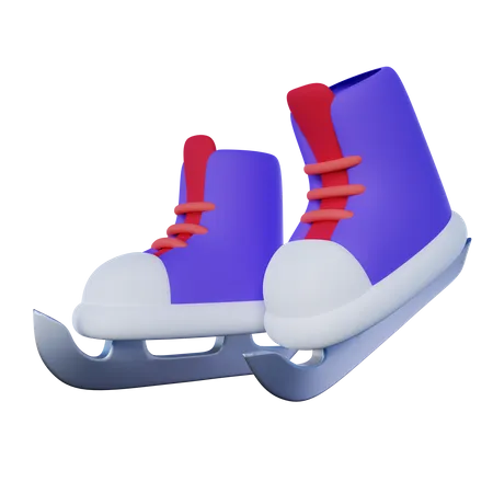 Ice skate shoes d icon download in png obj or blend format