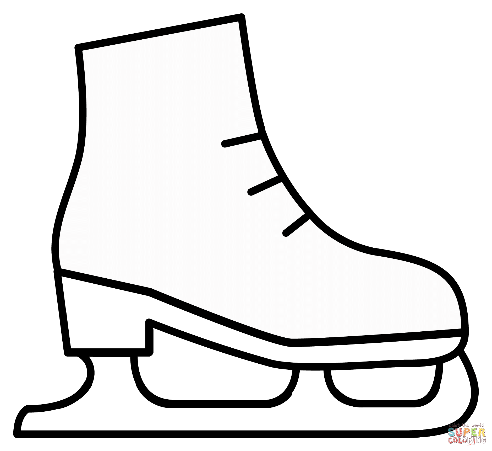 Ice skate emoji coloring page free printable coloring pages