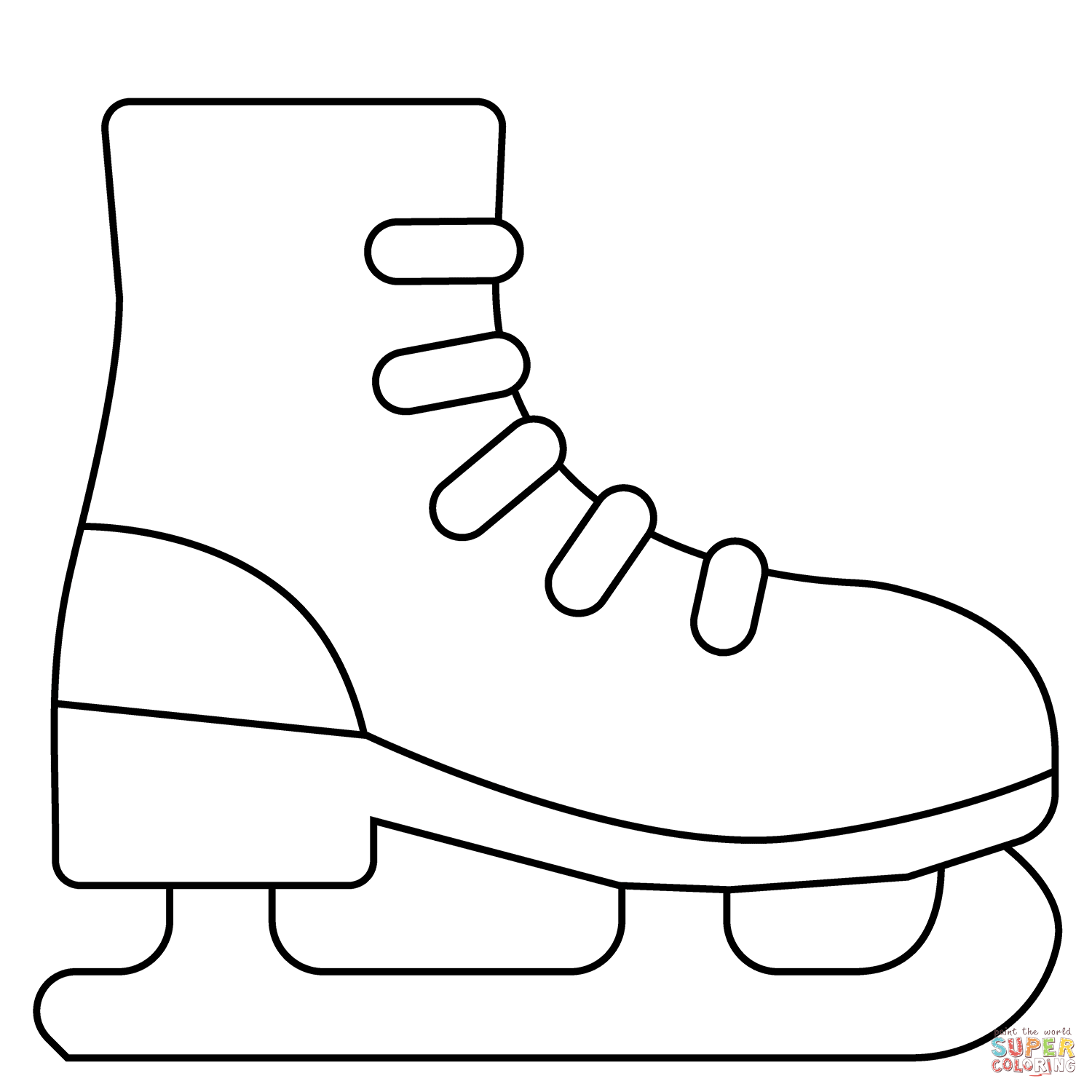 Ice skate emoji coloring page free printable coloring pages