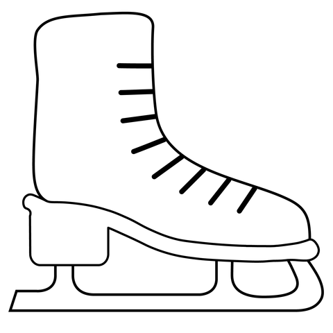 Ice skate emoji coloring page free printable coloring pages