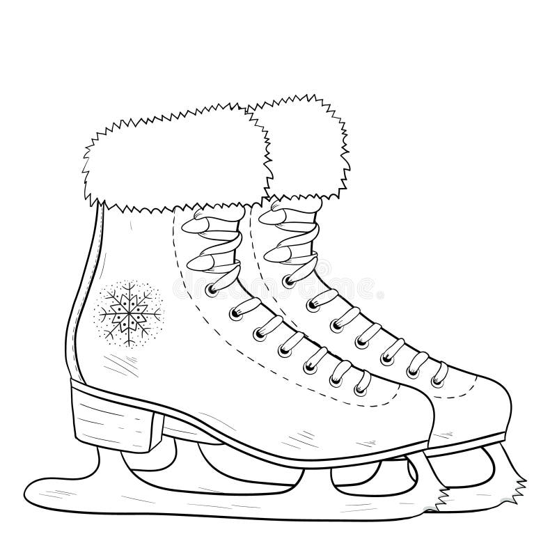 Ice skating coloring stock illustrations â ice skating coloring stock illustrations vectors clipart