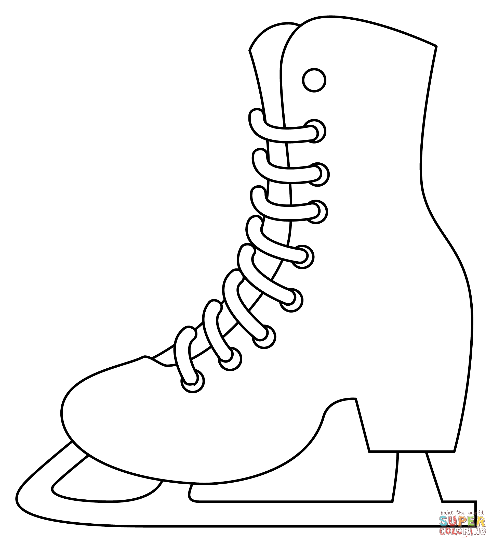 Ice skate coloring page free printable coloring pages