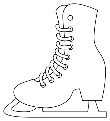 Ice skate coloring page free printable coloring pages