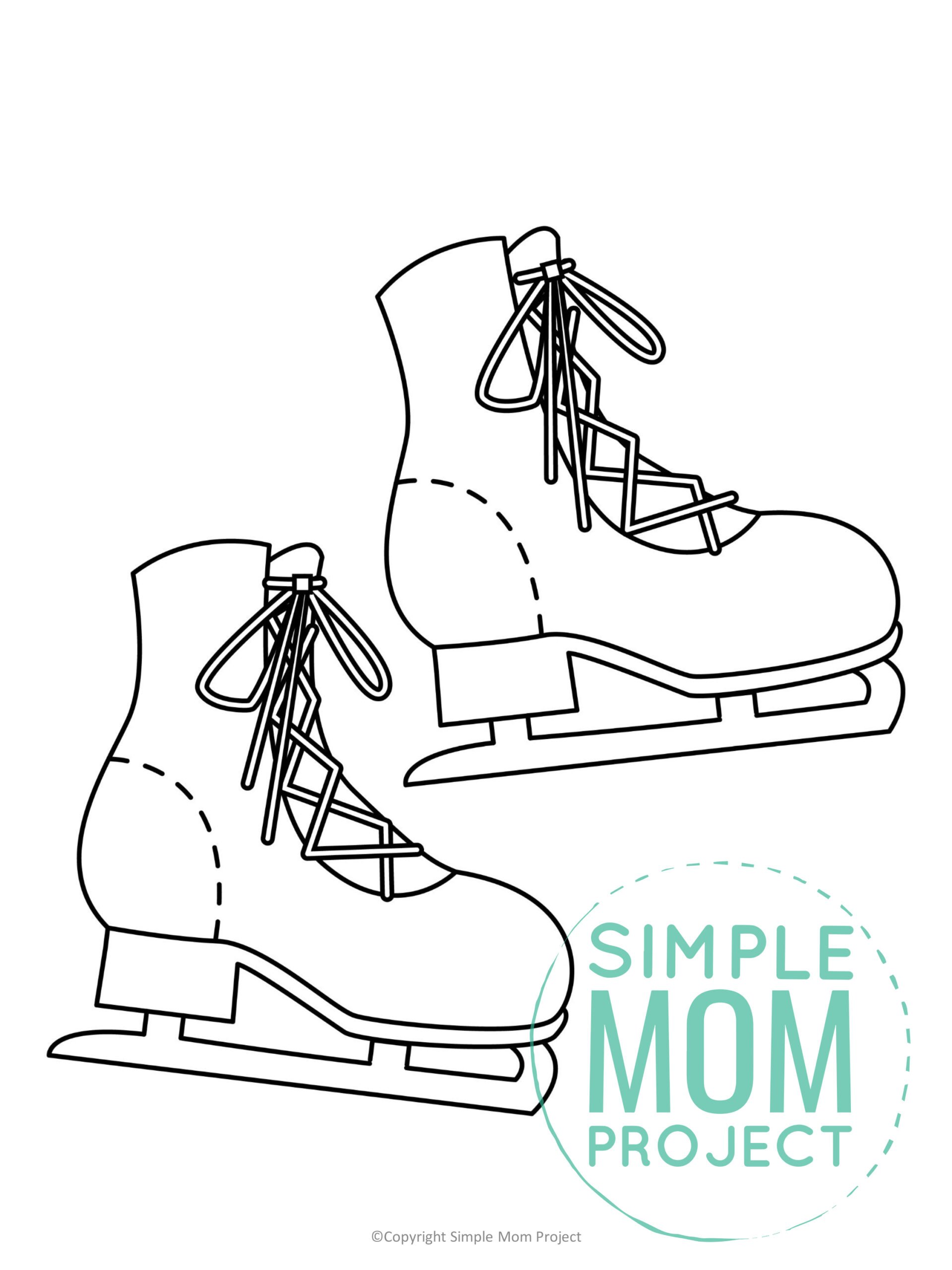 Free printable ice skates template â simple mom project