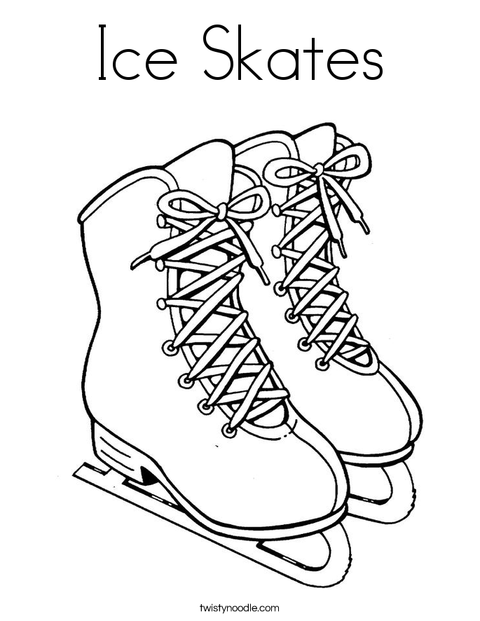 Ice skate coloring pages