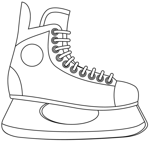 Ice hockey skate coloring page free printable coloring pages