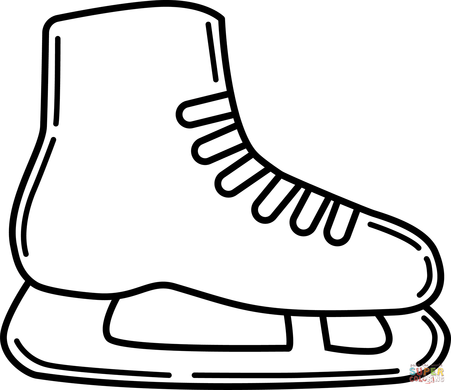 Ice hockey skate coloring page free printable coloring pages