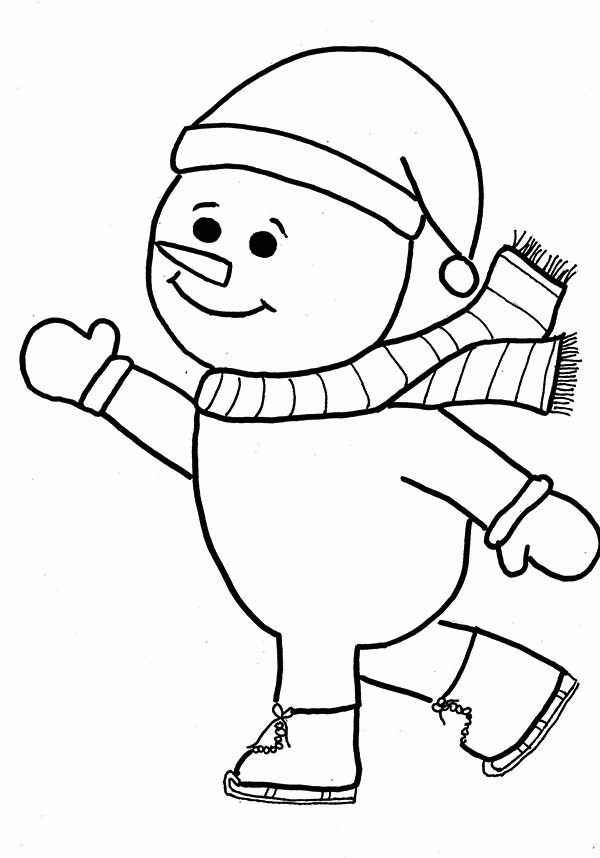 Ice skating coloring pages