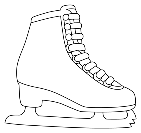 Ice skate emoji coloring page free printable coloring pages