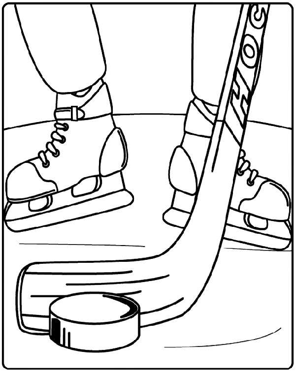 Hockey coloring page