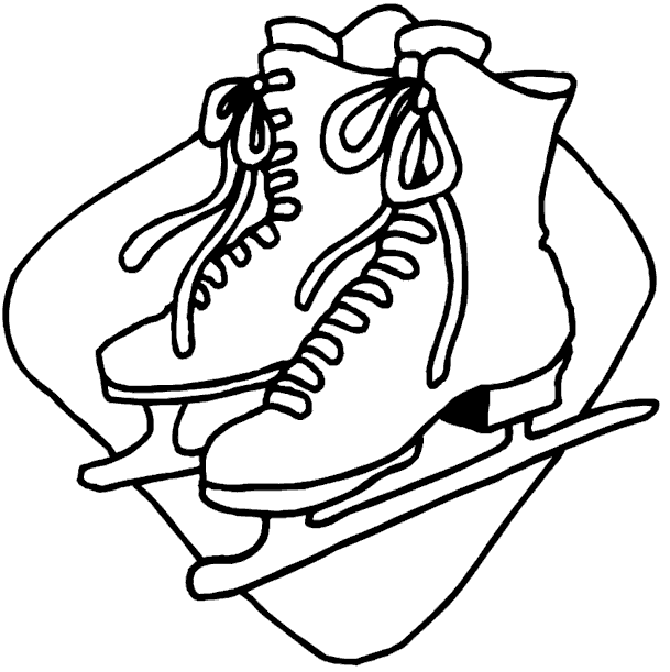 Ice skating coloring pages