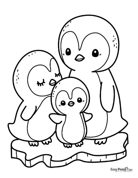 Printable penguin coloring pages