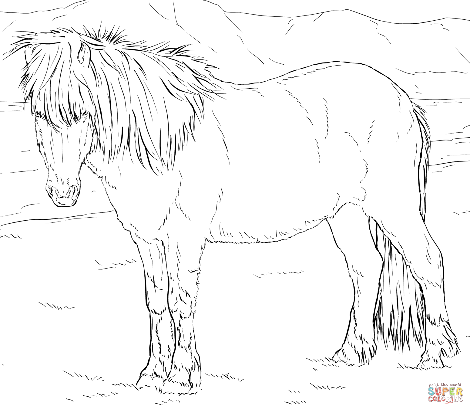 Icelandic horse coloring page free printable coloring pages