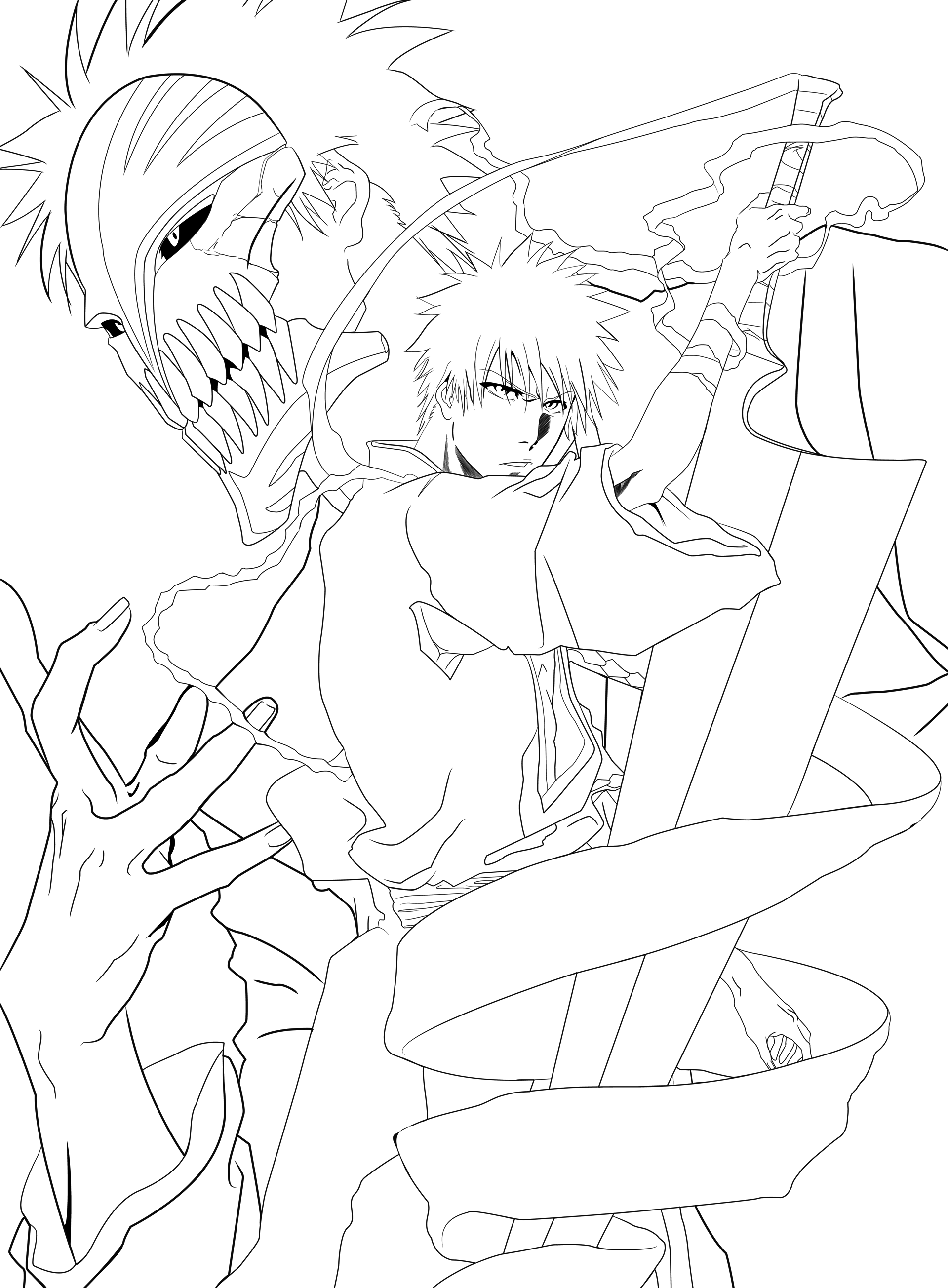 Im so printing this out and coloring it later manga coloring book bleach drawing detailed coloring pages