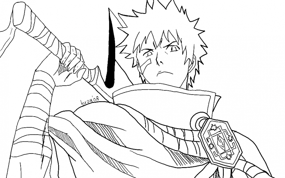 Ichigo from bleach coloring pages