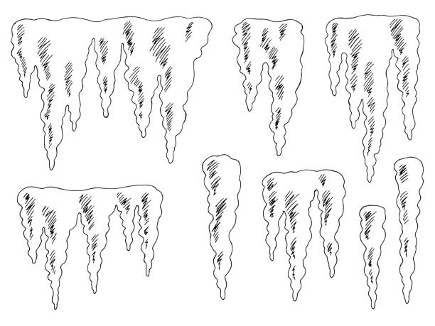 Drawing of the icicle stock illustrations royalty