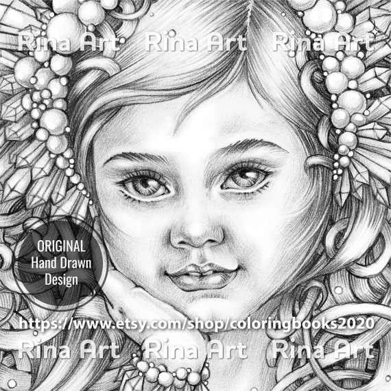 Princess icicle coloring page printable adult colouring pages book download grayscale illustration jpg pdf