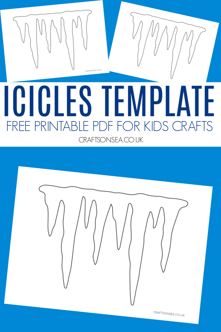 Icicles template free printable pdf