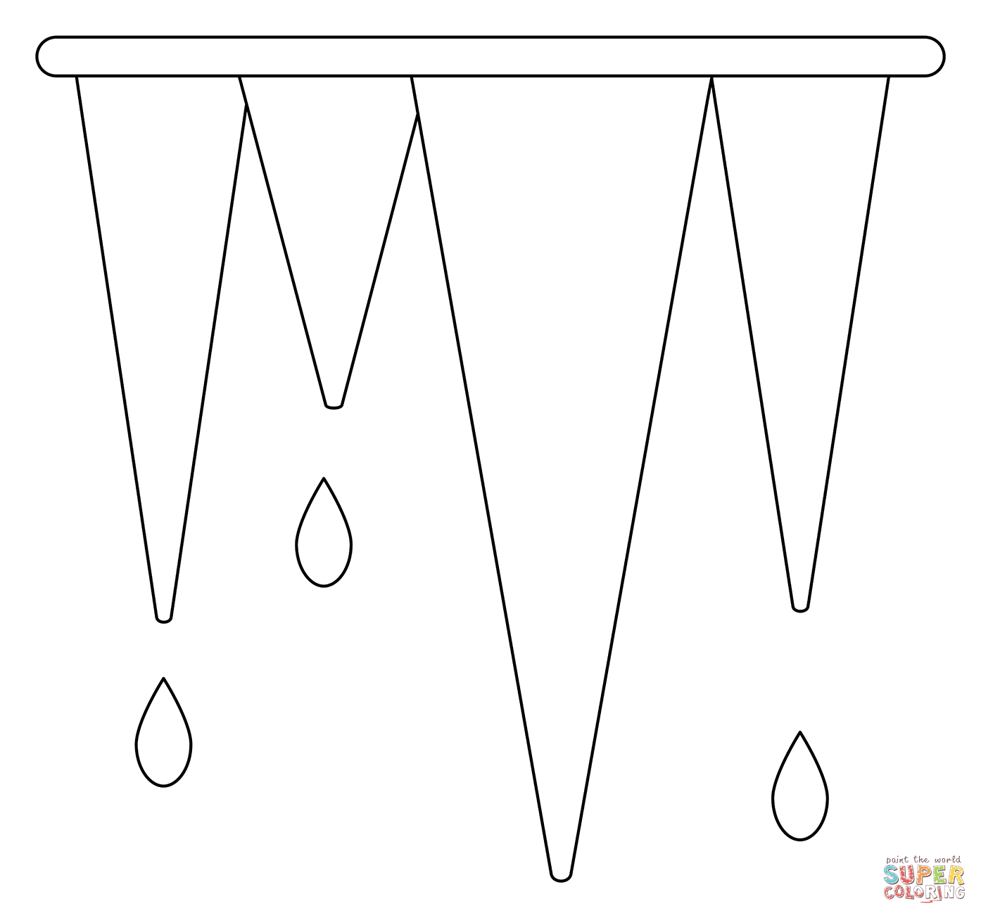 Icicles coloring page free printable coloring pages