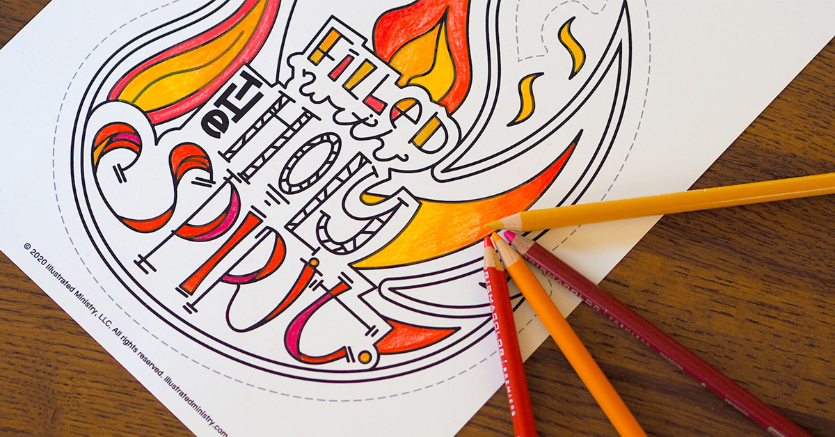 Free downloadable pentecost coloring page for pentecost