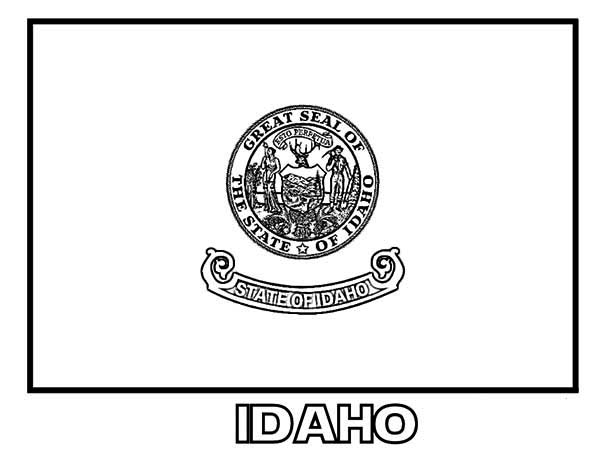 Idaho state flag coloring page color luna flag coloring pages state flags idaho state