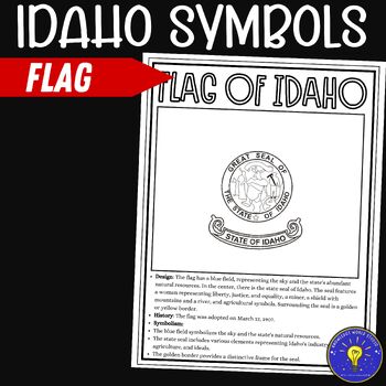 Idaho symbols coloring pages flag