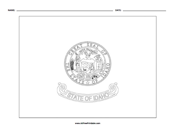 Idaho state flag coloring page â free printable