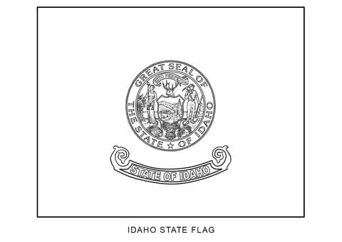 Flag of idaho coloring page free printable coloring pages