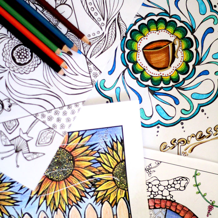 Things to make with adult coloring pages moms and crafters