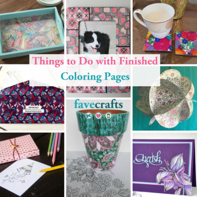 Things to do with finished coloring pages