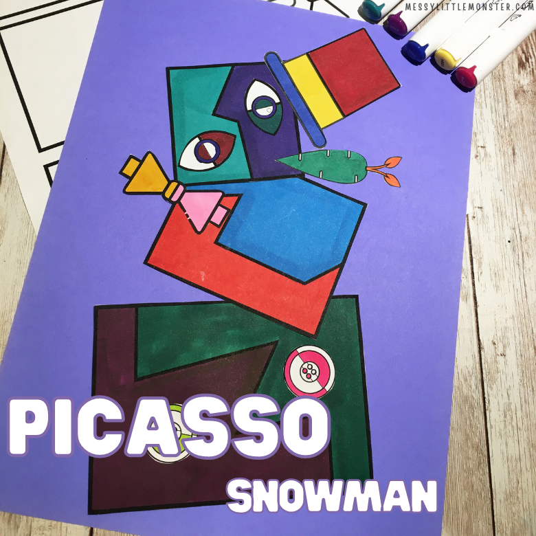 Picasso snowman craft