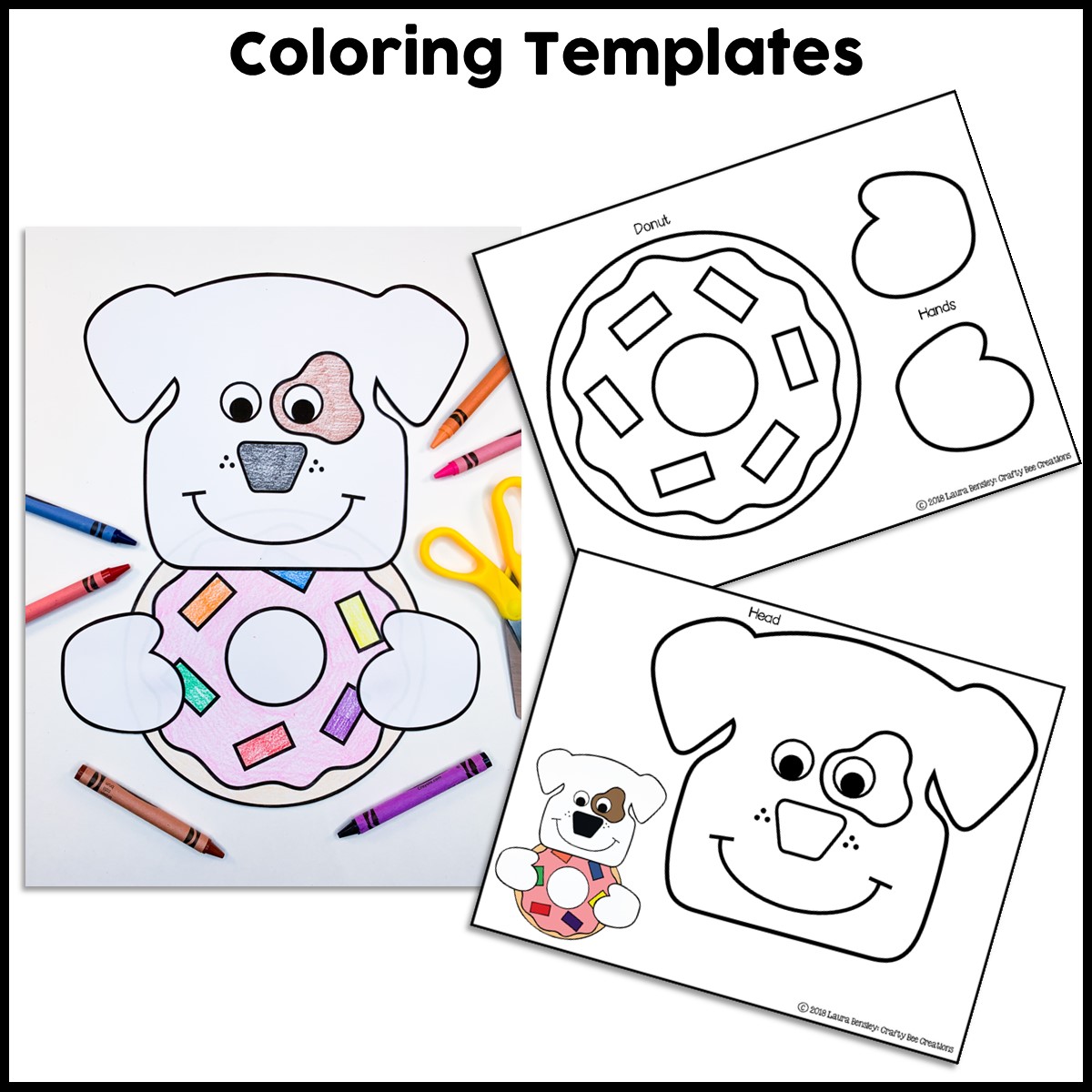 Dog and donut craft activity