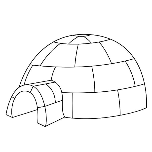 Coloring igloo stock illustrations royalty