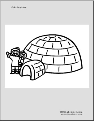 Coloring page igloo