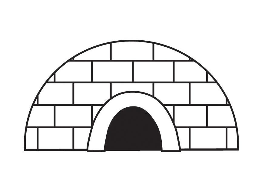 Coloring page igloo