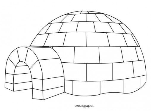 Igloo coloring page snowman coloring pages igloo coloring pages