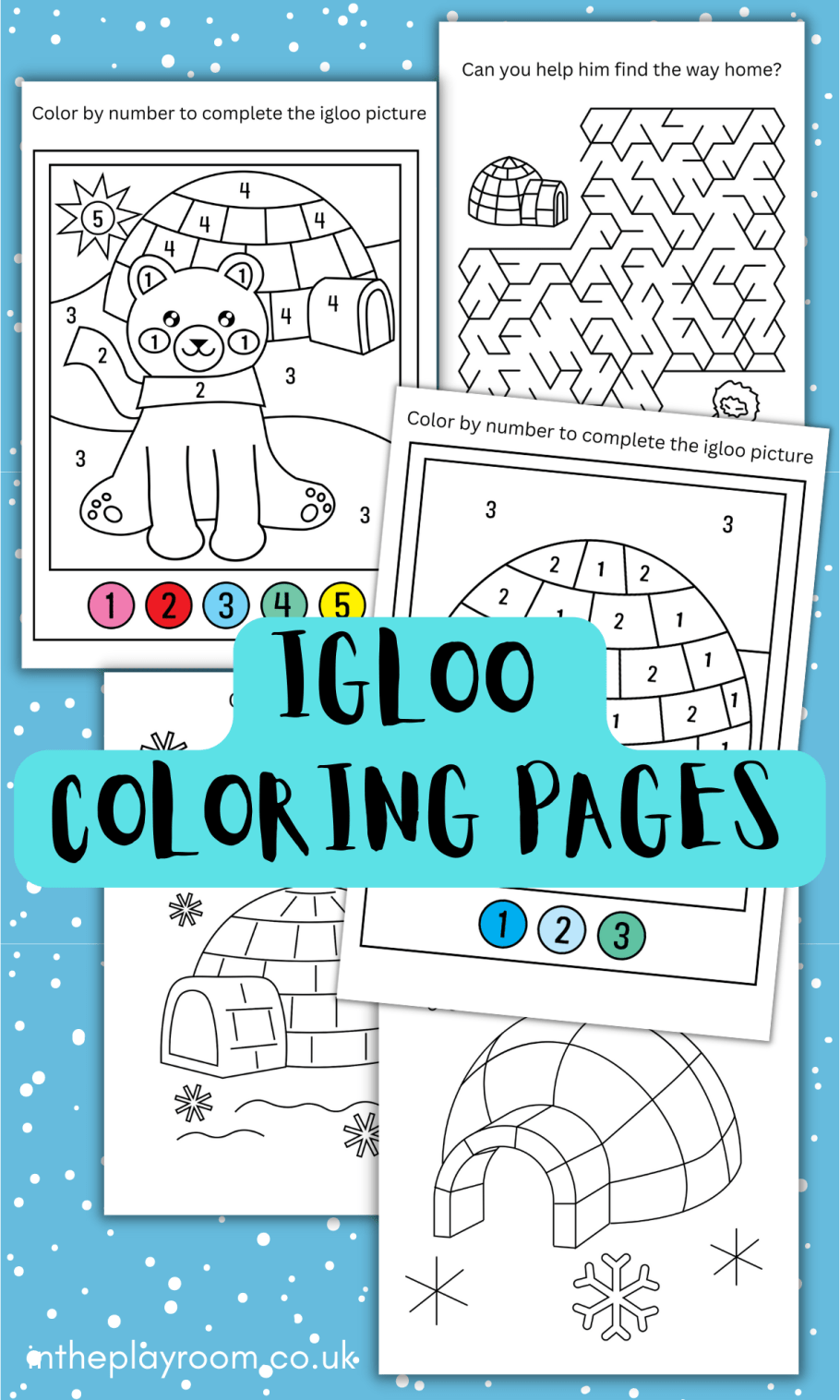 Free printable igloo loring pages for kids