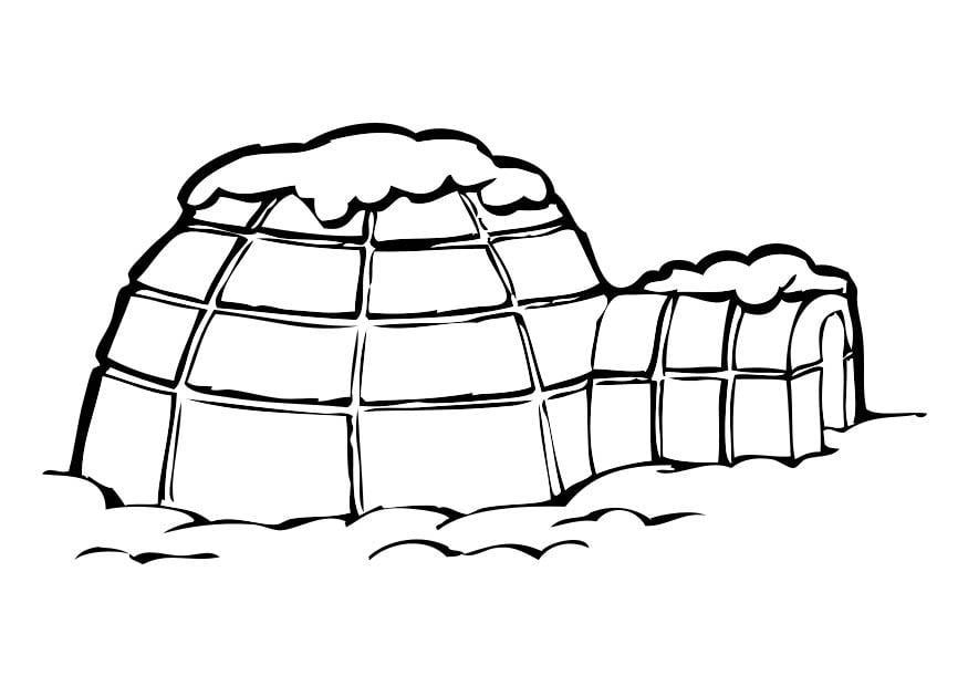 Coloring page igloo