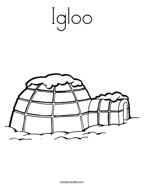 Igloo coloring page