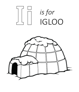 Eskimo and igloo coloring pages playing learning