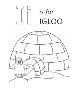 Eskimo and igloo coloring pages playing learning