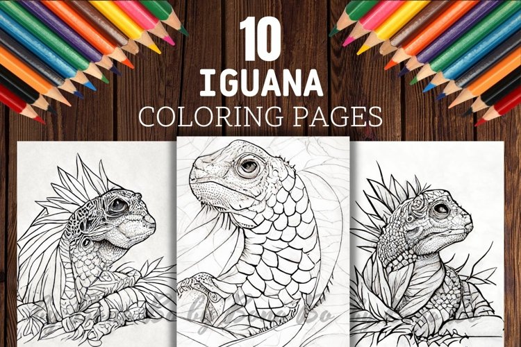 Iguana coloring pages