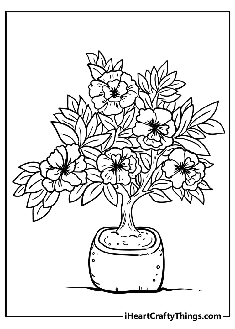 Flower coloring pages free printables