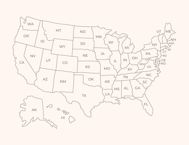 United states map coloring page images