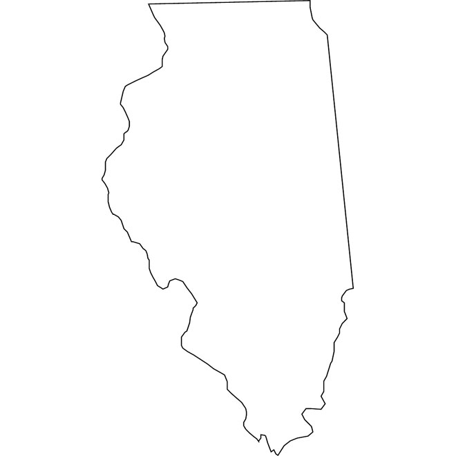 Outline map of illinois royalty free stock svg vector