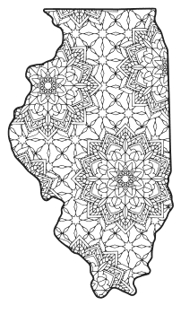 Illinois â map outline printable state shape stencil pattern â diy projects patterns monograms designs templates