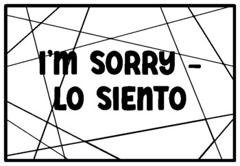 Im sorry âlo siento spanish word phrase coloring pages by anisha sharma